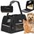 Geanta pentru transport animale mici-medii, pentru caine si pisica, cu saltea, 27x44x25 cm, negru Household NewTrend