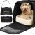 Geanta pentru transport animale mici-medii, pentru caine si pisica, cu saltea, 27x44x25 cm, negru Household NewTrend