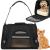 Geanta pentru transport animale mici-medii, pentru caine si pisica, cu saltea, 27x44x25 cm, negru Household NewTrend