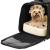 Geanta pentru transport animale mici-medii, pentru caine si pisica, cu saltea, 27x44x25 cm, negru Household NewTrend