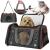 Geanta pentru transport animale mici-medii, pentru caine si pisica, pliabila, 24x48x33 cm, gri Household NewTrend