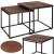 Set 2 mese pentru cafea, cadru otel, stil industrial, 50x50x52 cm si 45x45x47 cm, maro Household NewTrend