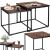 Set 2 mese pentru cafea, cadru otel, stil industrial, 50x50x52 cm si 45x45x47 cm, maro Household NewTrend