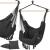 Hamac tip leagan suspendat pentru casa sau gradina, cu perne, 130x100cm, 150kg, gri inchis Household NewTrend