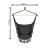 Hamac tip leagan suspendat pentru casa sau gradina, cu perne, 130x100cm, 150kg, gri inchis Household NewTrend