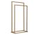 Suport metalic de baie pentru prosoape, cu 2 standuri, 86 cm, auriu mat Household NewTrend