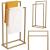 Suport metalic de baie pentru prosoape, cu 2 standuri, 86 cm, auriu mat Household NewTrend