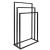 Suport metalic de baie pentru prosoape, cu 3 standuri, 84 cm, negru Household NewTrend