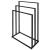Suport metalic de baie pentru prosoape, cu 3 standuri, 84 cm, negru Household NewTrend