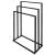 Suport metalic de baie pentru prosoape, cu 3 standuri, 84 cm, negru Household NewTrend