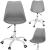 Scaun de birou ergonomic, piele ecologica, 150kg, baza otel, gri Household NewTrend