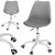 Scaun de birou ergonomic, piele ecologica, 150kg, baza otel, gri Household NewTrend