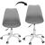 Scaun de birou ergonomic, piele ecologica, 150kg, baza otel, gri Household NewTrend