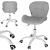 Scaun de birou ergonomic, tapitat cu catifea, 120kg, gri Household NewTrend