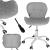 Scaun de birou ergonomic, tapitat cu catifea, 120kg, gri Household NewTrend
