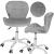 Scaun de birou ergonomic, tapitat cu catifea, 120kg, gri Household NewTrend