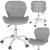 Scaun de birou ergonomic, tapitat cu catifea, 120kg, gri Household NewTrend