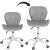 Scaun de birou ergonomic, tapitat cu catifea, 120kg, gri Household NewTrend