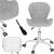 Scaun de birou ergonomic, tapitat cu piele ecologica, 120kg, alb gri Household NewTrend