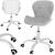 Scaun de birou ergonomic, tapitat cu piele ecologica, 120kg, alb gri Household NewTrend