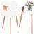 Masa de cafea, ovala, diametru 50 cm, inaltime 48 cm, Blat MDF, Picioare lemn, Alb Household NewTrend