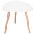 Masa de cafea, ovala, diametru 50 cm, inaltime 48 cm, Blat MDF, Picioare lemn, Alb Household NewTrend