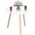 Masa de cafea, ovala, diametru 50 cm, inaltime 48 cm, Blat MDF, Picioare lemn, Alb Household NewTrend