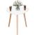 Masa de cafea, ovala, diametru 50 cm, inaltime 48 cm, Blat MDF, Picioare lemn, Alb Household NewTrend