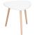 Masa de cafea, ovala, diametru 50 cm, inaltime 48 cm, Blat MDF, Picioare lemn, Alb Household NewTrend