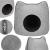 Patut pisici si caini, moale si pufos, antiderapant, perna detasabila, 38x36x36 cm, gri Household NewTrend