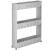 Sistem rafturi de depozitare cu roti pentru bucatarie sau baie cu 3 polite, 54x13x70cm, gri Household NewTrend