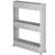 Sistem rafturi de depozitare cu roti pentru bucatarie sau baie cu 3 polite, 54x13x70cm, gri Household NewTrend