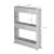 Sistem rafturi de depozitare cu roti pentru bucatarie sau baie cu 3 polite, 54x13x70cm, gri Household NewTrend