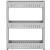 Sistem rafturi de depozitare cu roti pentru bucatarie sau baie cu 3 polite, 54x13x70cm, gri Household NewTrend