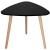 Set 2 mese de cafea, ovale, 54x45 cm si 41x40 cm, Blat MDF, Picioare lemn, Negru Household NewTrend