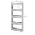 Sistem rafturi de depozitare cu roti pentru bucatarie sau baie cu 5 polite, 54x13x132cm, gri Household NewTrend