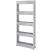 Sistem rafturi de depozitare cu roti pentru bucatarie sau baie cu 5 polite, 54x13x132cm, gri Household NewTrend