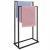 Suport metalic de baie pentru prosoape, cu 2 standuri, 84 cm, negru Household NewTrend