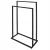 Suport metalic de baie pentru prosoape, cu 2 standuri, 84 cm, negru Household NewTrend