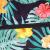 Patura pentru picnic sau plaja, cu folie izolatoare si maner, 200x200cm, negru floral Household NewTrend