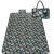 Patura pentru picnic sau plaja, cu folie izolatoare si maner, 200x200cm, negru floral Household NewTrend