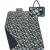 Patura pentru picnic sau plaja, cu folie izolatoare si maner, 200x200cm, negru floral Household NewTrend