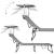 Sezlong pliabil cu parasolar, 188x57x38cm, sarcina 120kg, gri Household NewTrend