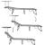 Sezlong pliabil cu parasolar, 188x57x38cm, sarcina 120kg, gri Household NewTrend