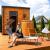 Sezlong pliabil cu parasolar, 188x57x38cm, sarcina 120kg, gri Household NewTrend