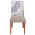 Husa pentru scaun, marime universala, poliester si spandex, 38x70cm, alb, nuante de bleumarin, galben Household NewTrend