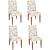Set 4 huse pentru scaun, marime universala, poliester si spandex, 38x70cm, alb, gri si galben Household NewTrend
