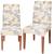 Set 4 huse pentru scaun, marime universala, poliester si spandex, 38x70cm, alb, gri si galben Household NewTrend
