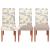 Set 4 huse pentru scaun, marime universala, poliester si spandex, 38x70cm, alb, gri si galben Household NewTrend