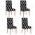 Set 4 huse universale pentru scaun, marime universala, poliester si spandex, 45 x 60 cm, negru alb Household NewTrend